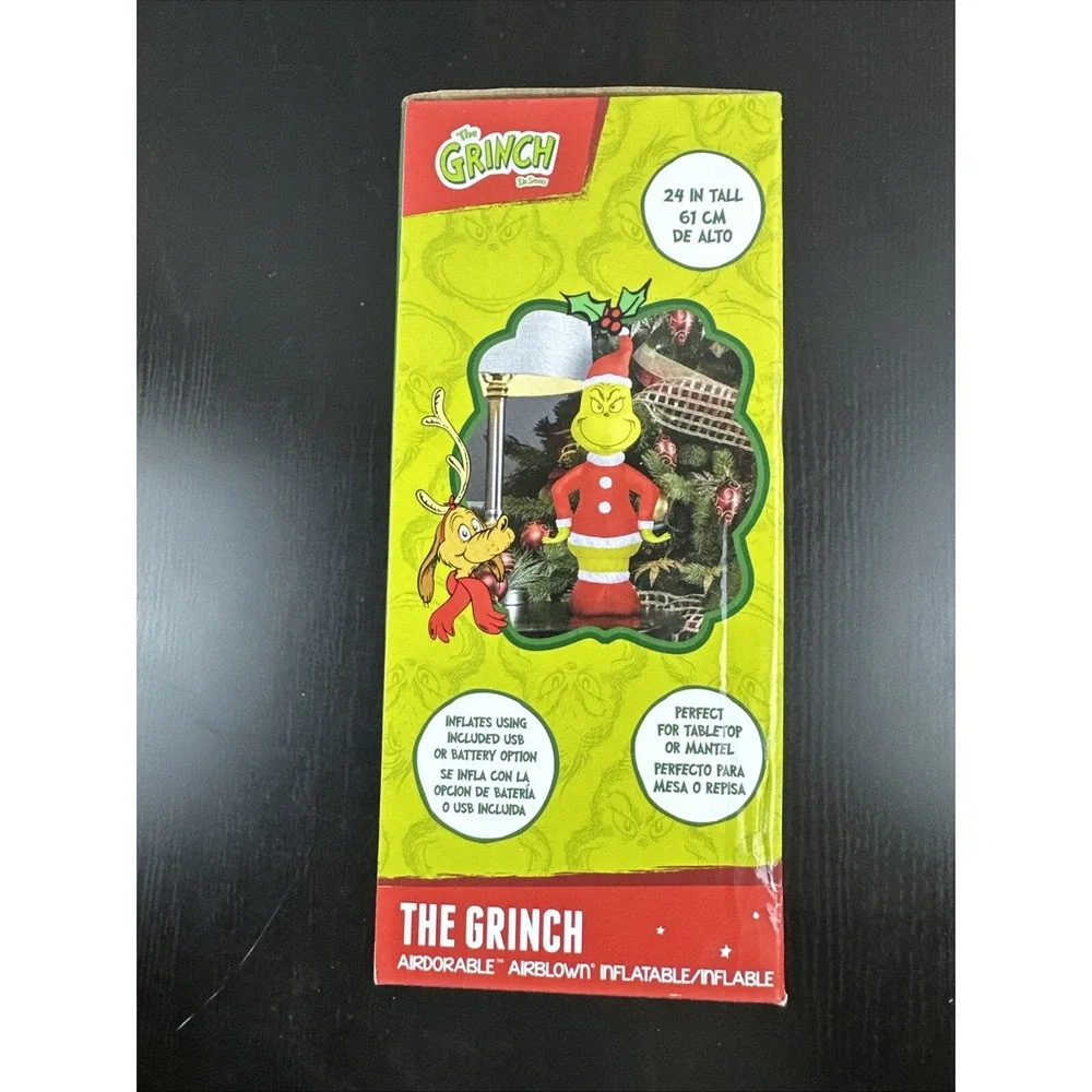 Dr Seuss The Grinch Santa‎ Outfit Christmas 24 Inch Airblown Inflatable